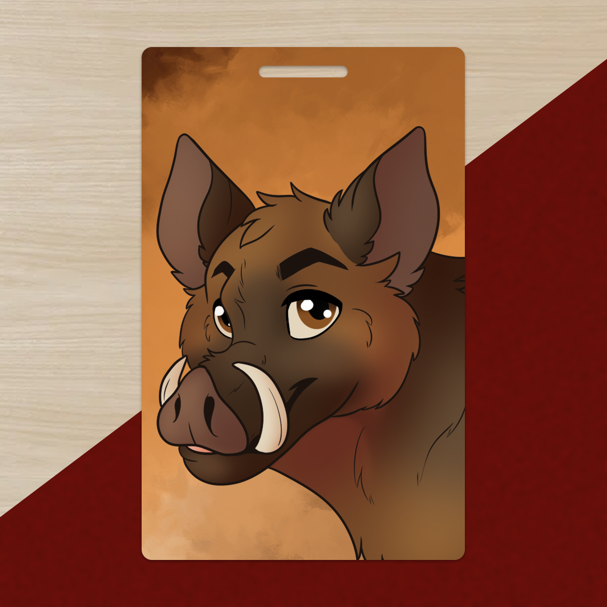 Boar PVC Luggage Tag