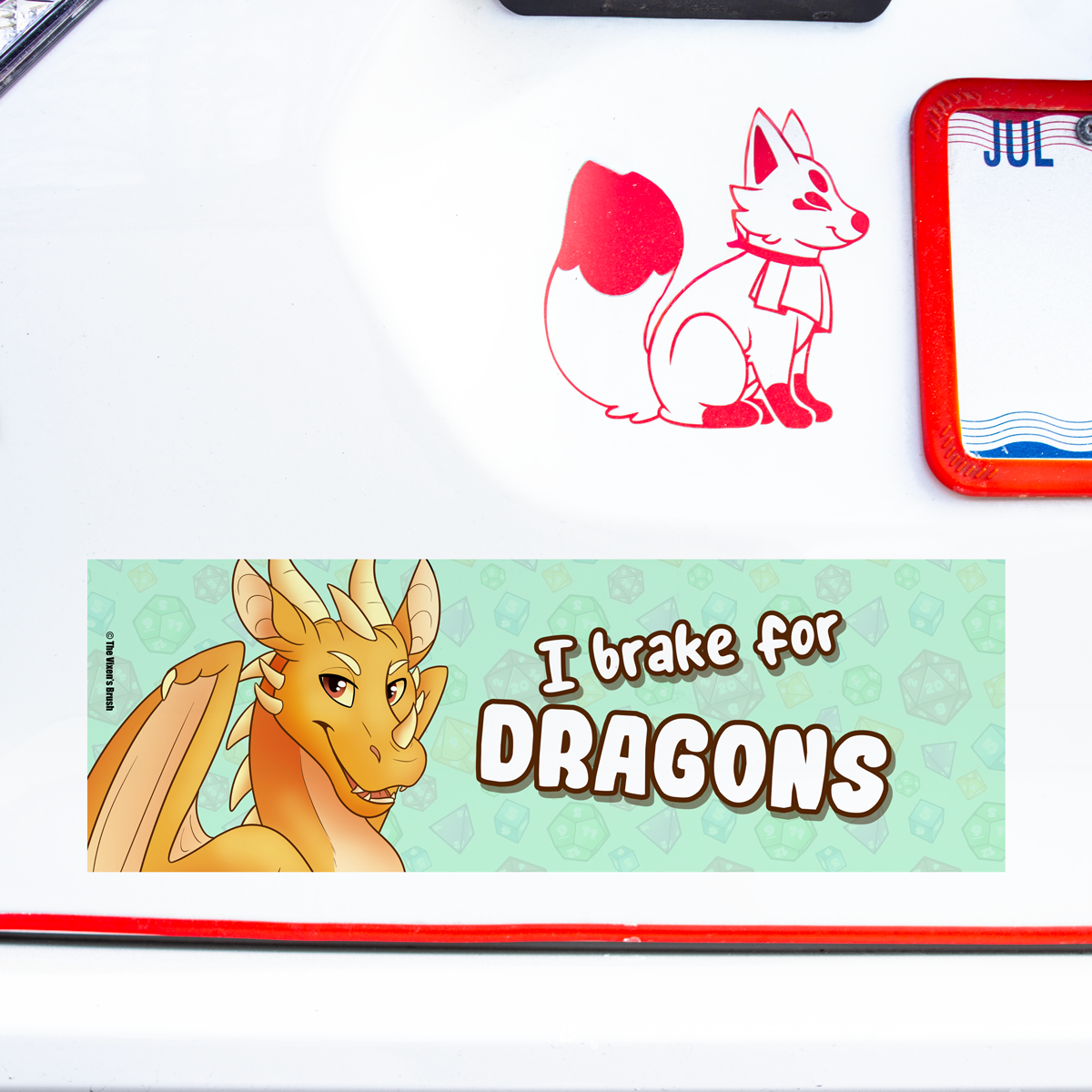I Brake For Dragons Bumper Sticker