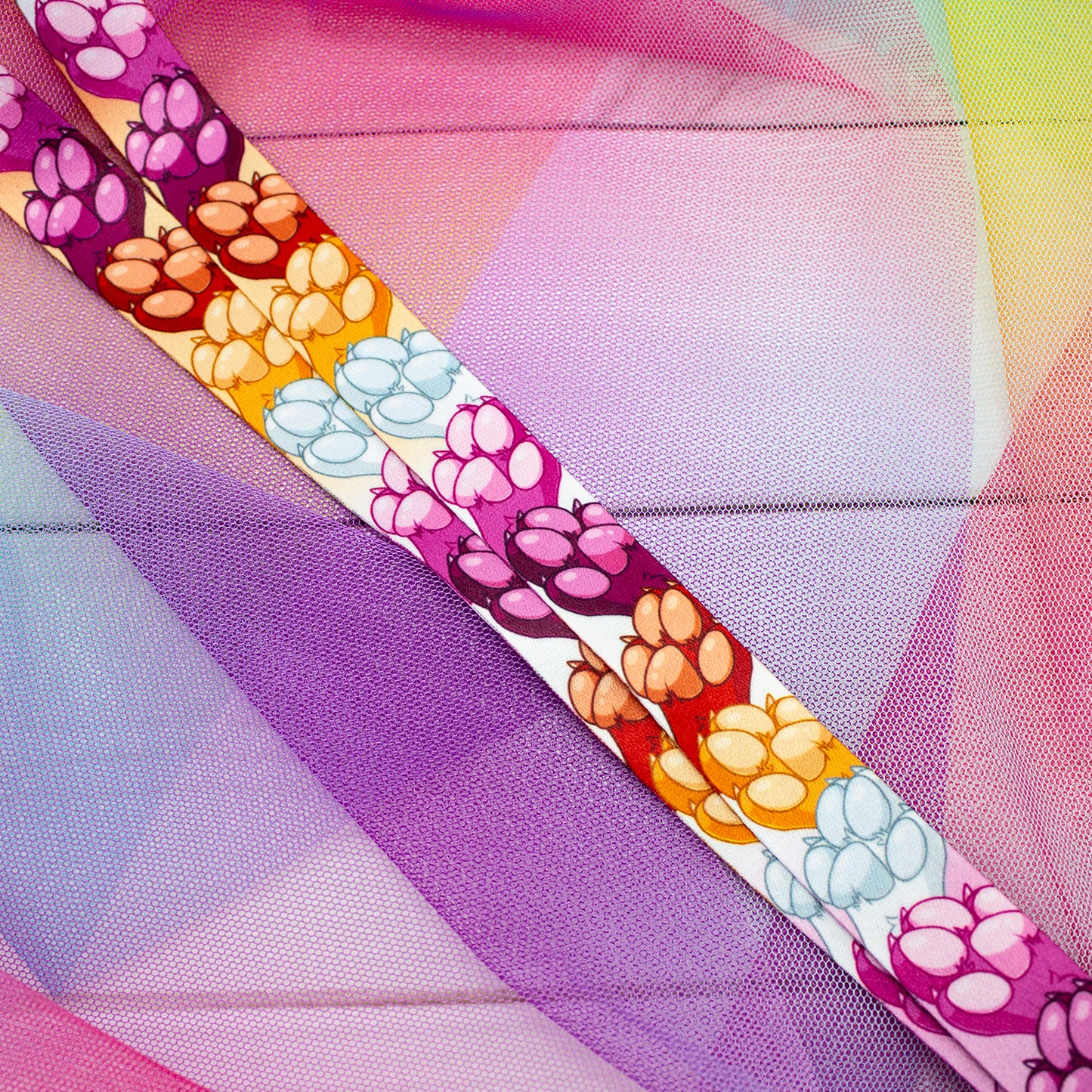 Lesbian Flag Pride Paw Lanyard