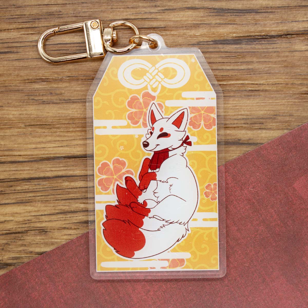 Kitsune Prosperity Omamori Acrylic Charm