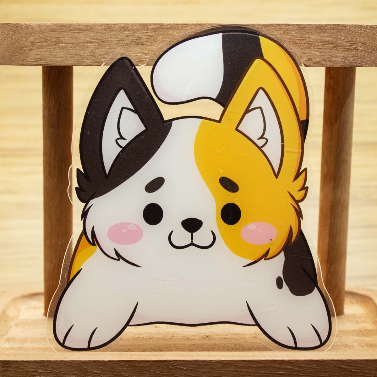 Cute Acrylic Calico Cat Coaster