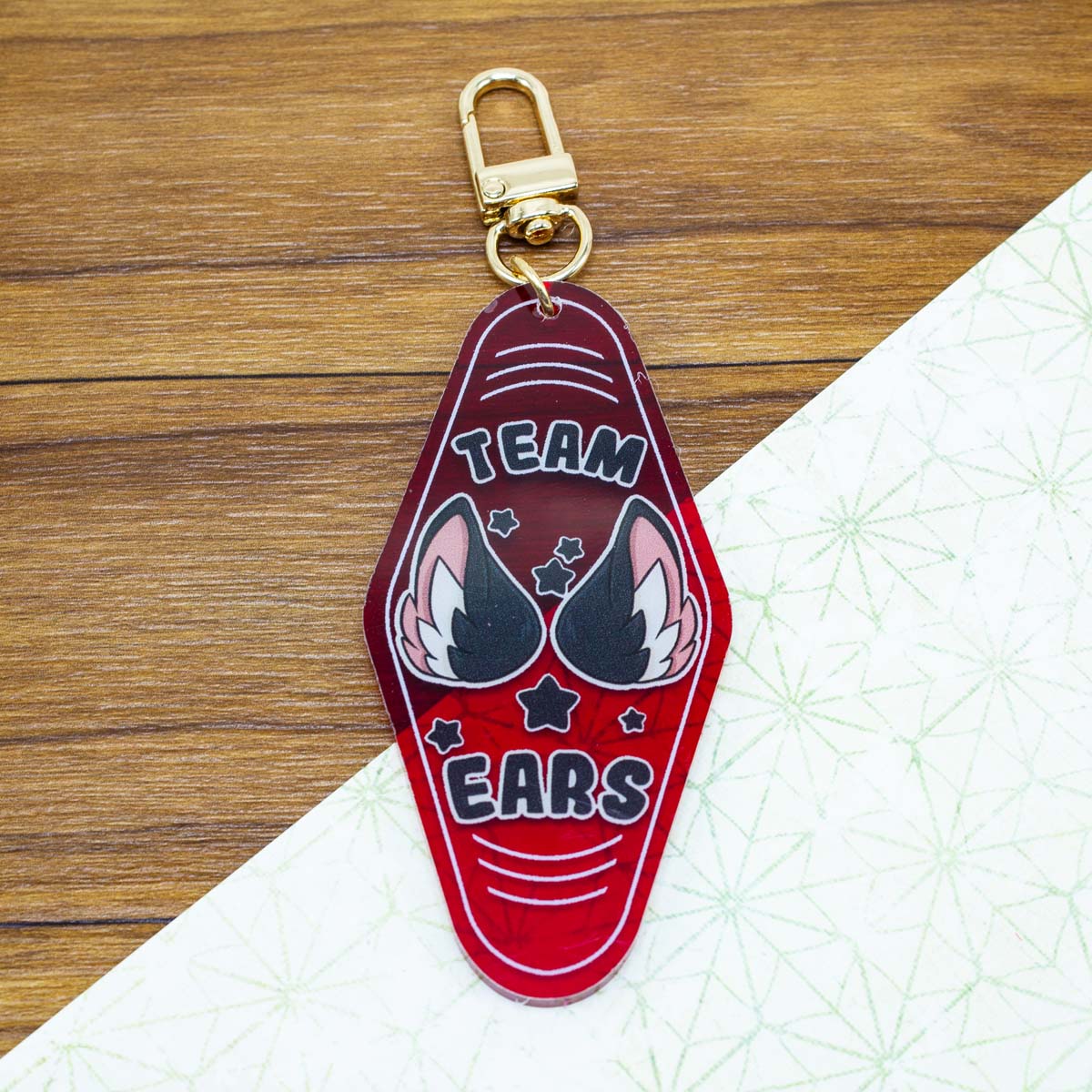 Team Ears Acrylic Motel Keychain