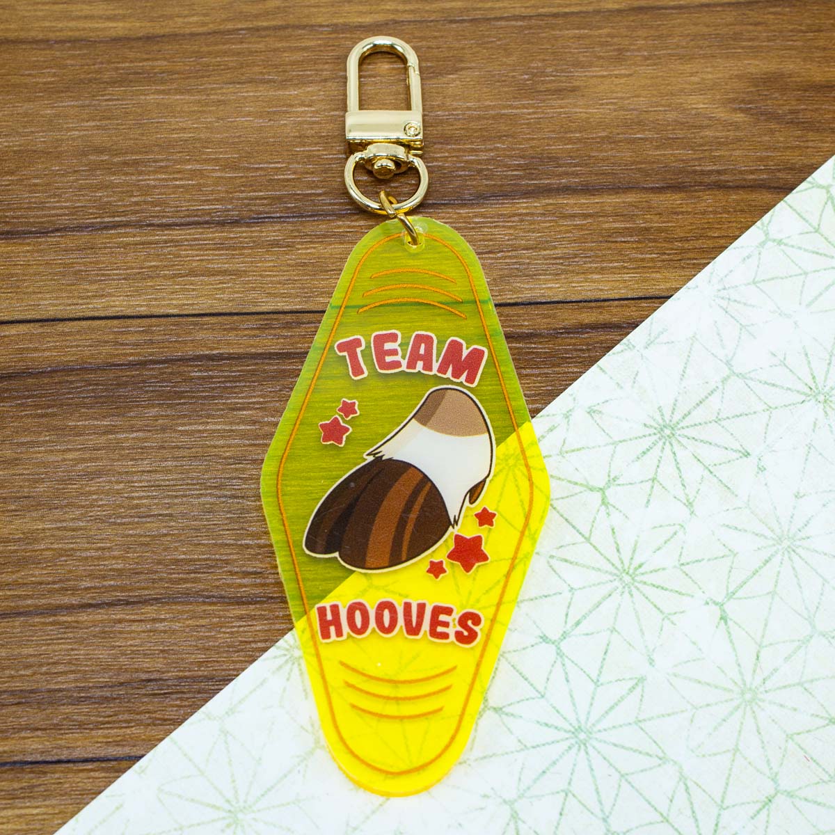 Team Hooves Acrylic Motel Keychain