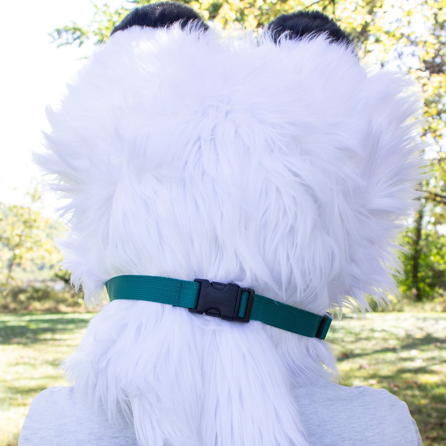 Emerald Green Nylon Fursuit Head Muzzle
