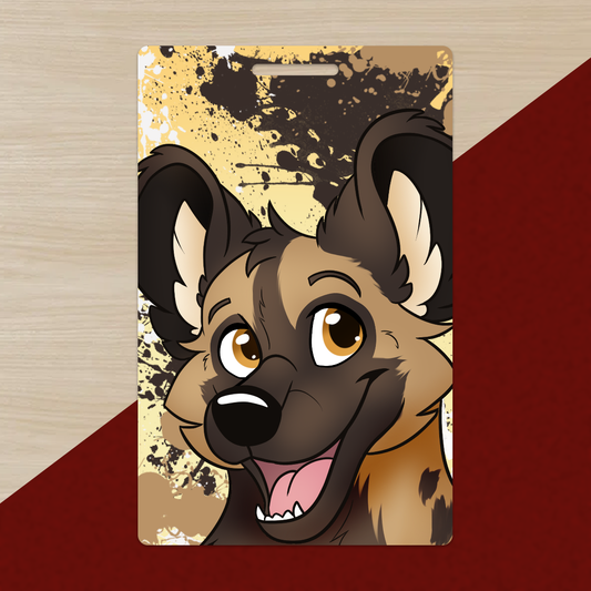 African Wild Painted Dog PVC Luggage Tag