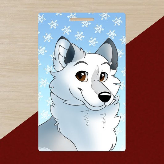 Arctic Fox PVC Luggage Tag