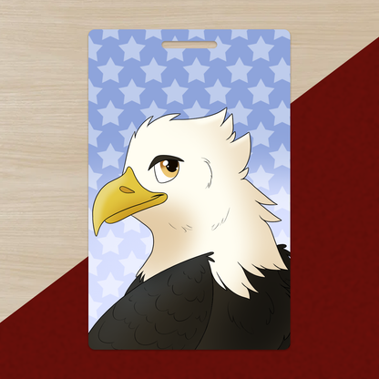 Bald Eagle PVC Luggage Tag