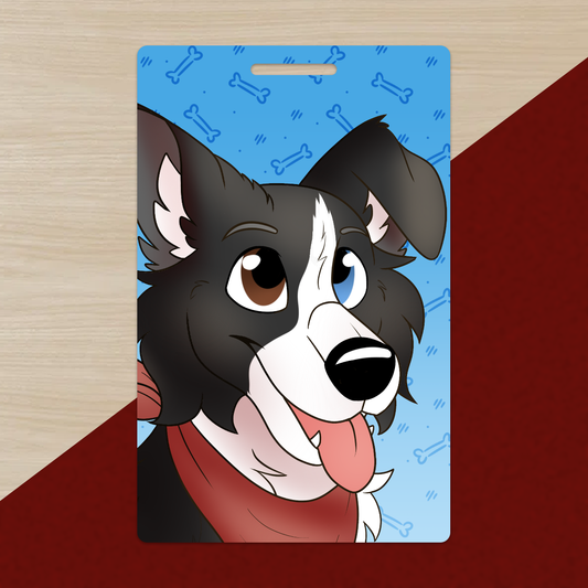 Border Collie PVC Luggage Tag