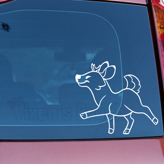 Deer (Antlers) Steppy Vinyl Decal