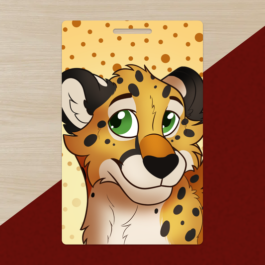 Cheetah PVC Luggage Tag