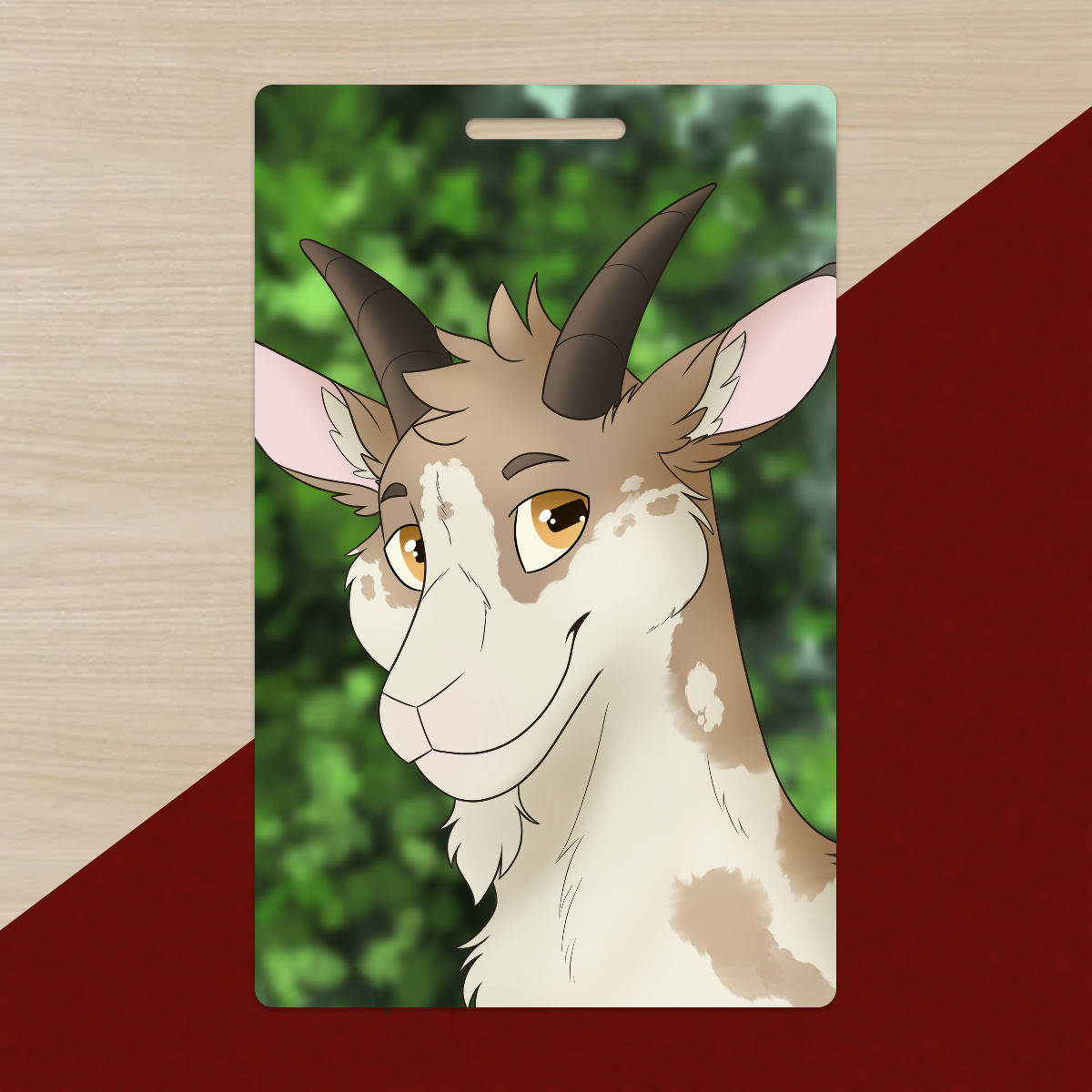 Goat PVC Luggage Tag
