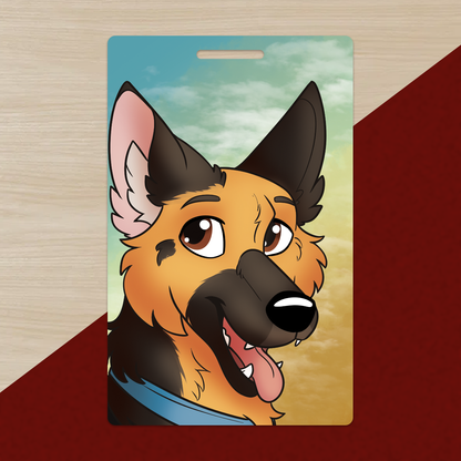 German Shepherd PVC Luggage Tag