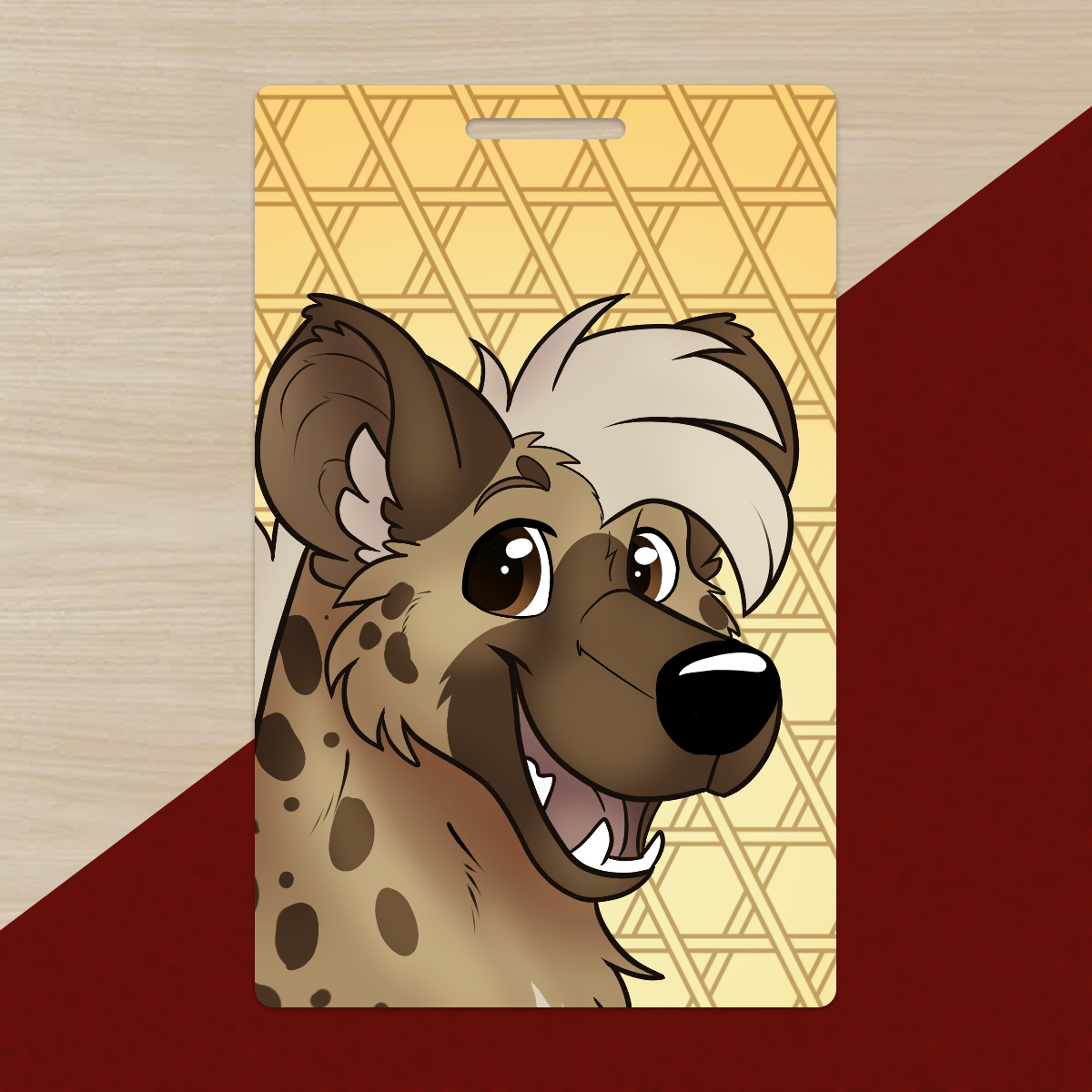 Spotted Hyena PVC Luggage Tag