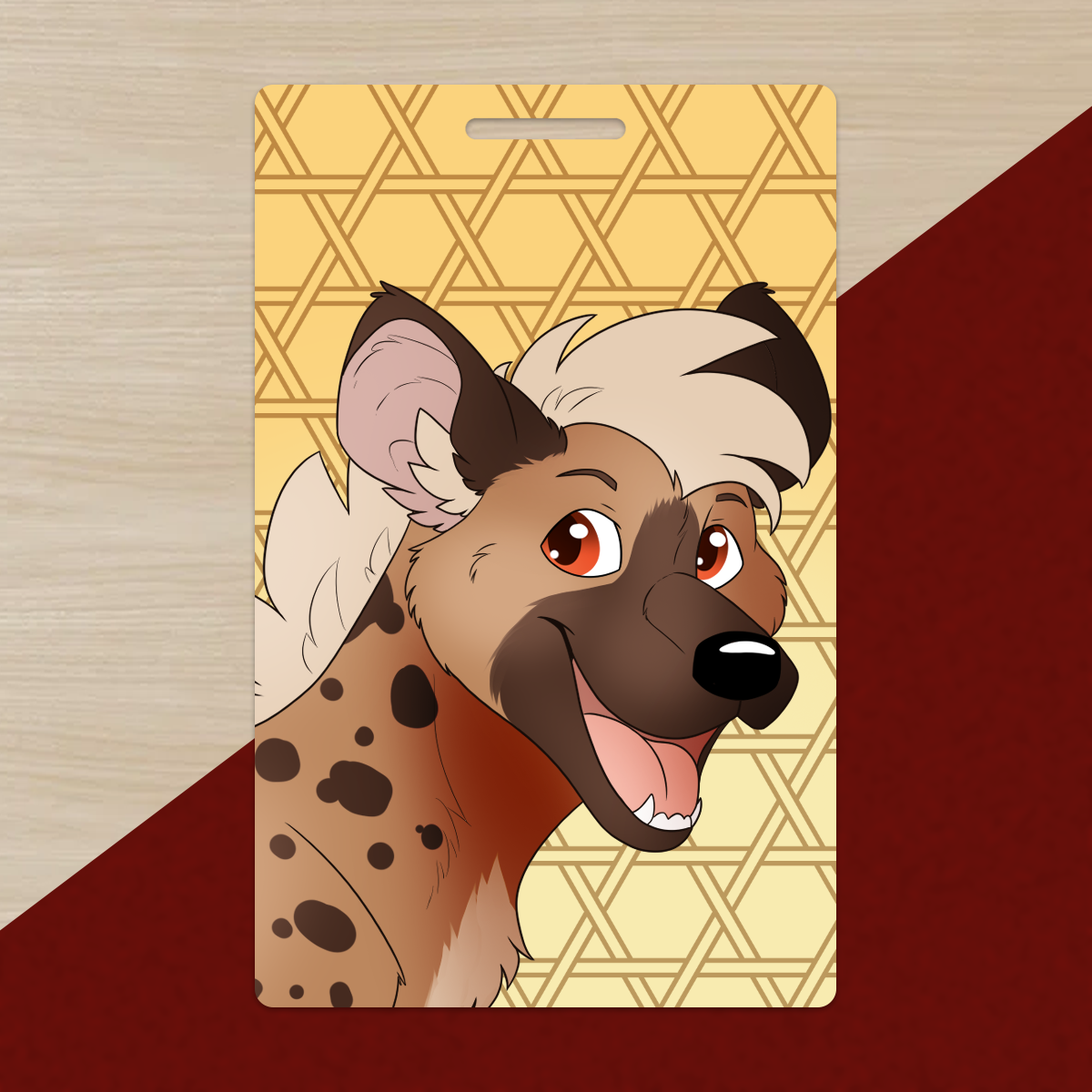 Spotted Hyena PVC Luggage Tag