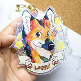 Maned Wolf "Leggy" Acrylic Keychain Badge