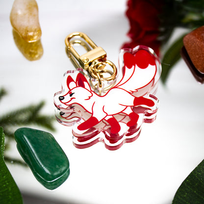 Steppy Kitsune Acrylic Keychain