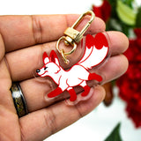 Steppy Kitsune Acrylic Keychain