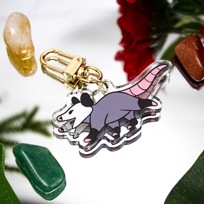 Steppy Opossum Acrylic Keychain