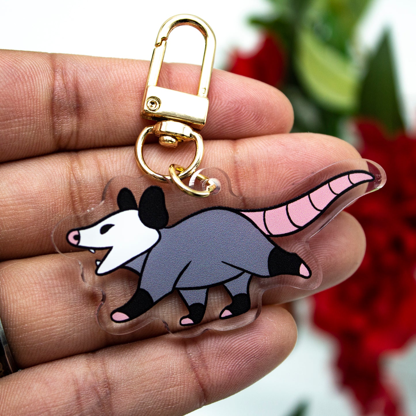 Steppy Opossum Acrylic Keychain