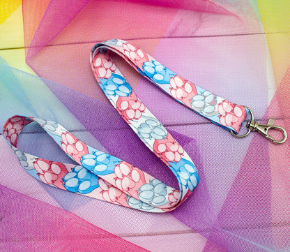 Transgender Flag Pride Paw Lanyard