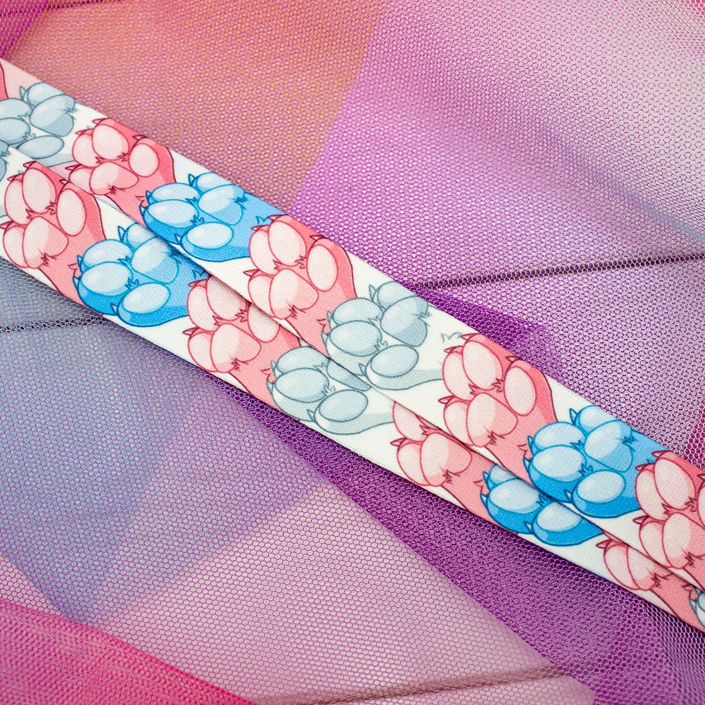 Transgender Flag Pride Paw Lanyard