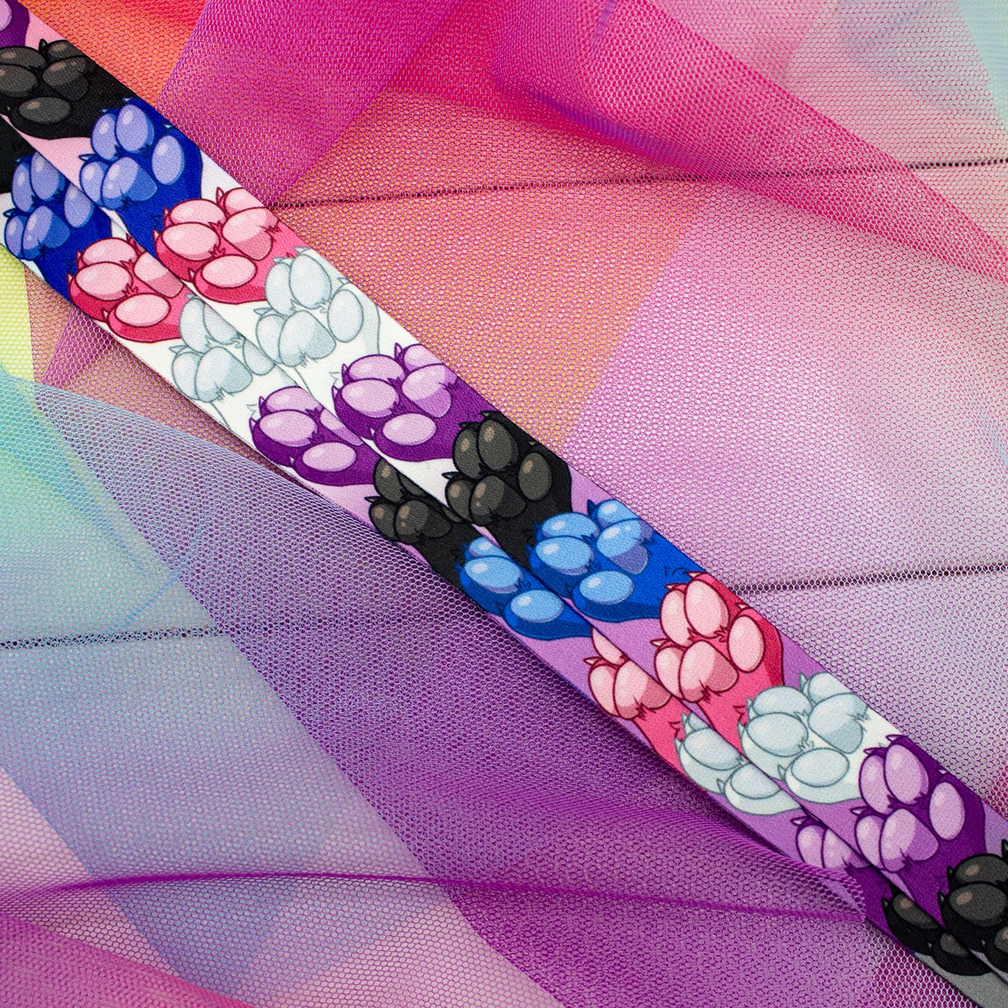 Genderfluid Flag Pride Paw Lanyard