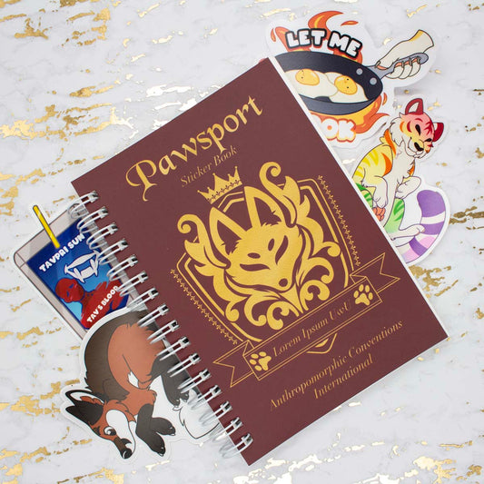 Small A6 Fox Passport (Pawsport) Sticker Book