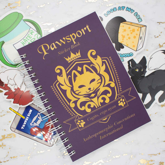 Small A6 Cat Passport (Pawsport) Sticker Book