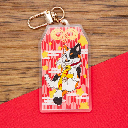 Maneki Neko (Lucky Cat) Good Luck Omamori Acrylic Charm