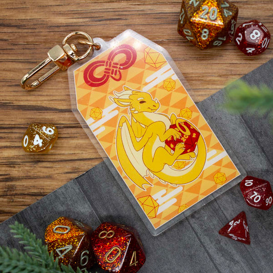 Dice Dragon Victory Omamori Acrylic Charm