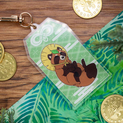 Tanuki Prosperity Omamori Acrylic Charm