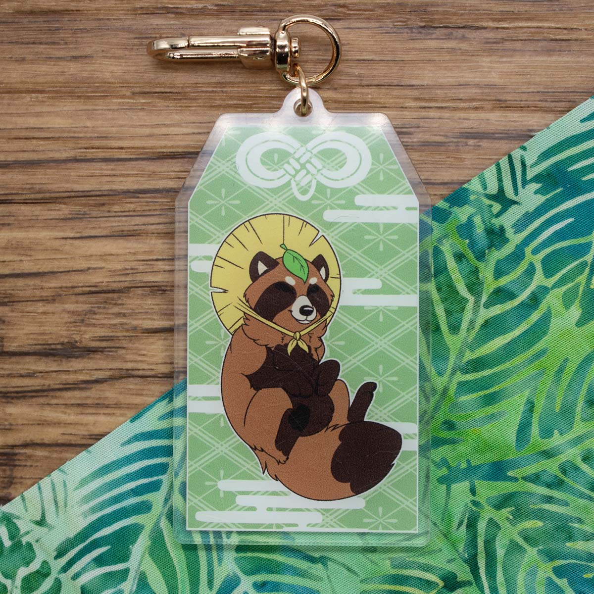 Tanuki Prosperity Omamori Acrylic Charm