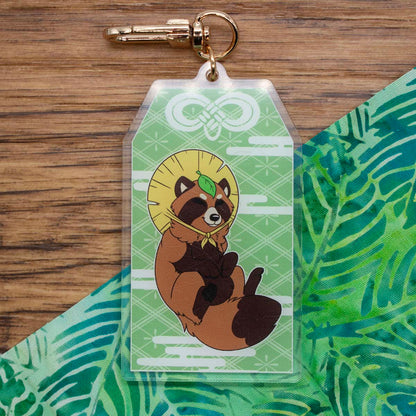 Tanuki Prosperity Omamori Acrylic Charm