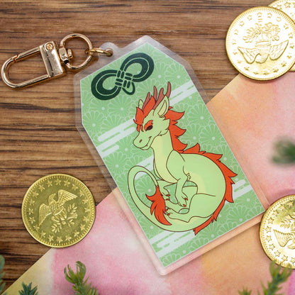 Eastern Dragon Good Luck Omamori Acrylic Charm