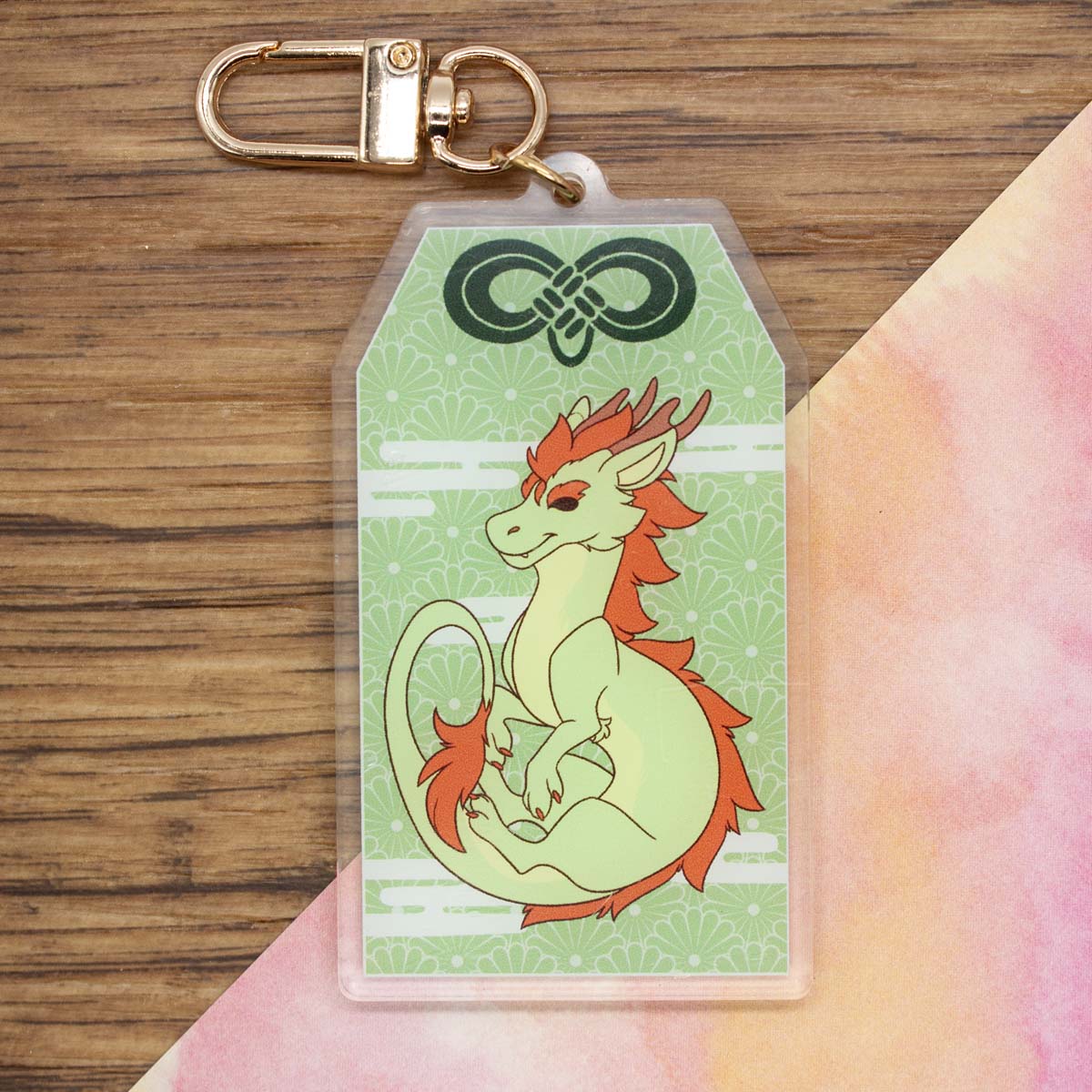 Eastern Dragon Good Luck Omamori Acrylic Charm