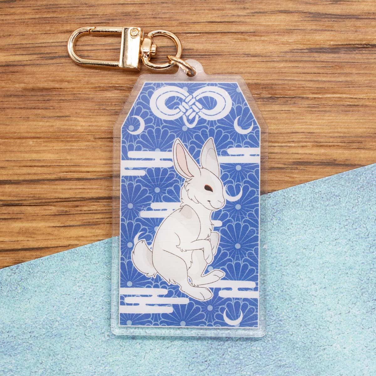 Tsuki No Usagi (Moon Rabbit) Good Health Omamori Acrylic Charm