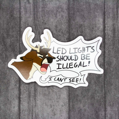 Deer in LED Headlights Sticker