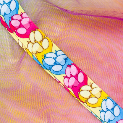 Pansexual Flag Pride Paw Lanyard