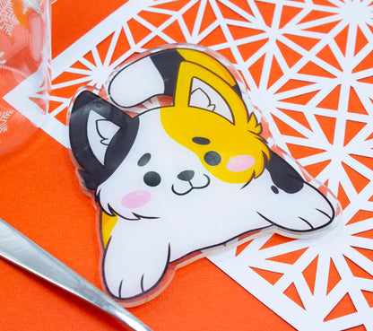 Cute Acrylic Calico Cat Coaster