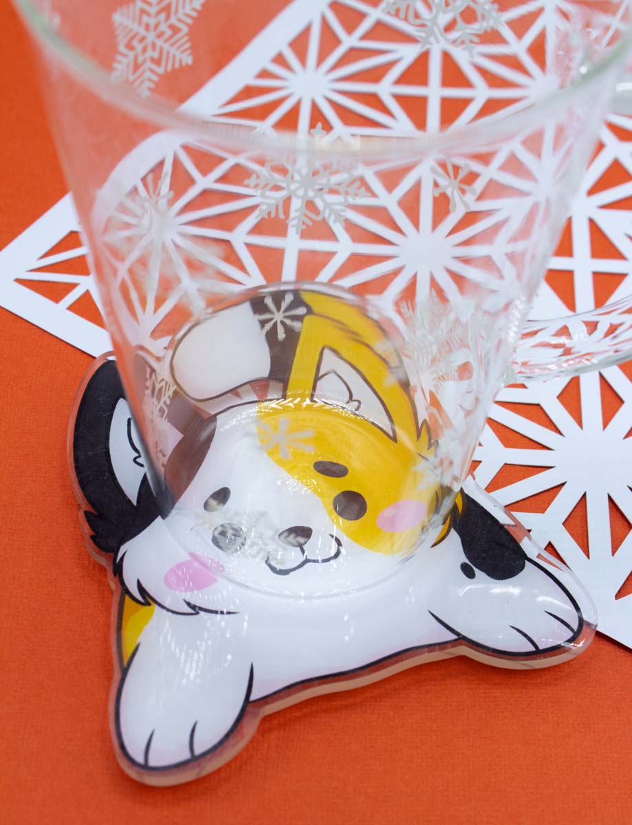 Cute Acrylic Calico Cat Coaster