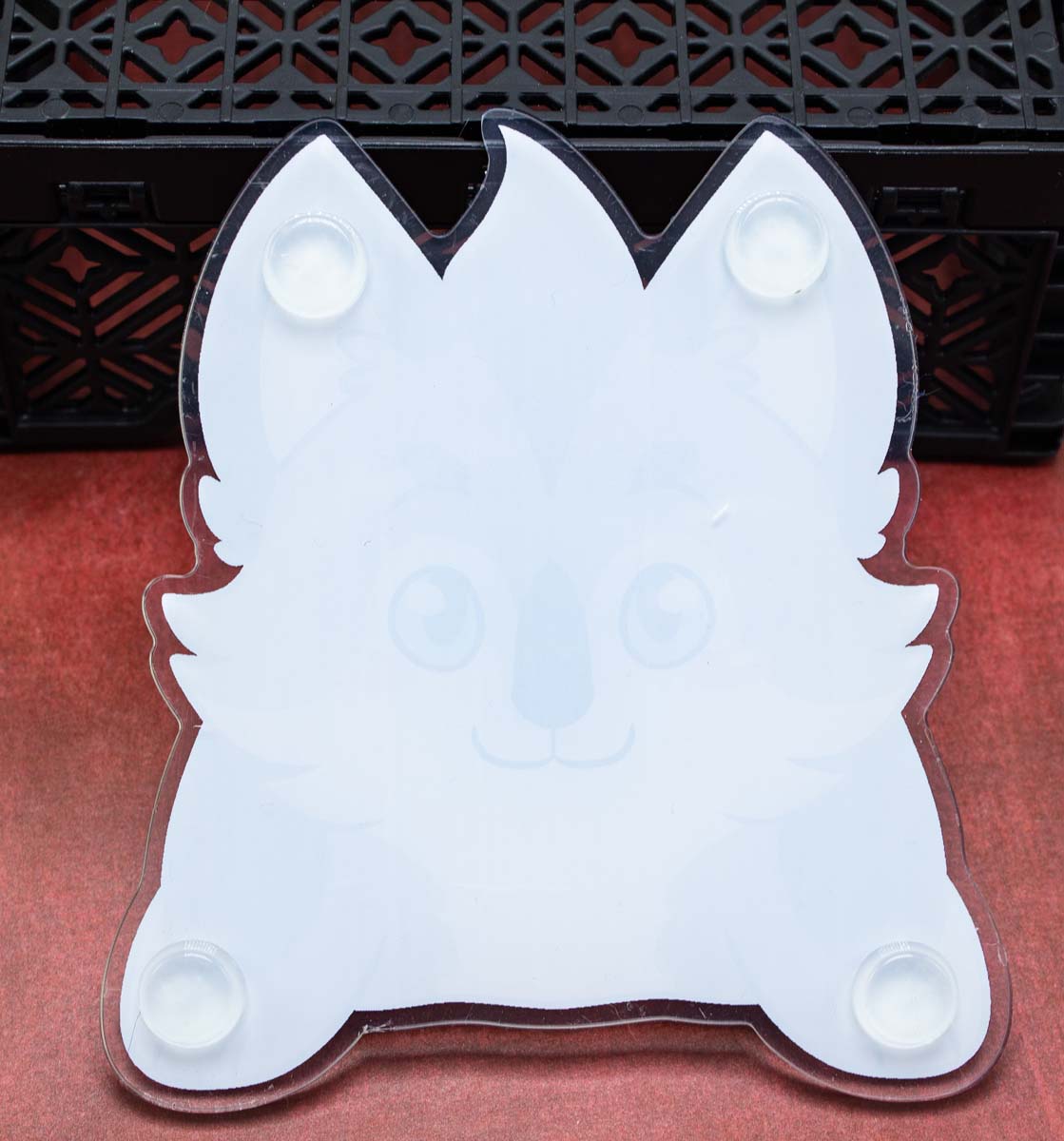 Cute Acrylic Gray Wolf Coaster