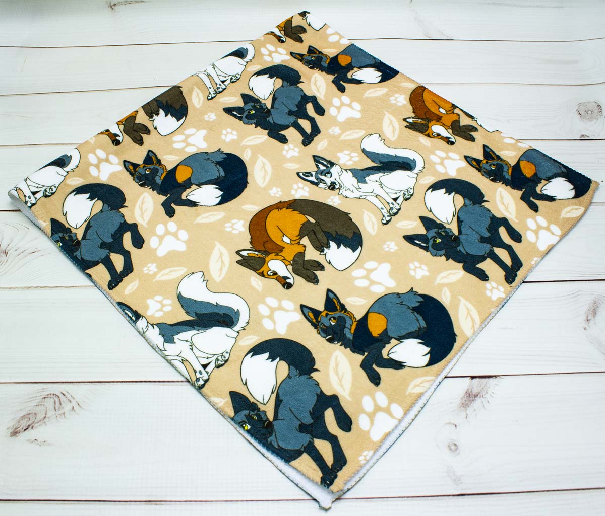 Fall Fox Microfiber Hand Towel