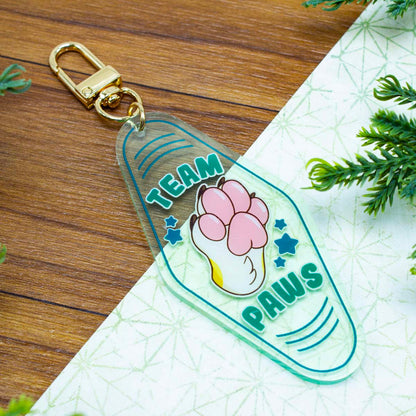 Team Paws Acrylic Motel Keychain