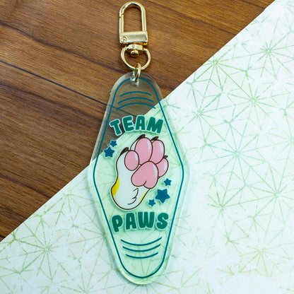 Team Paws Acrylic Motel Keychain