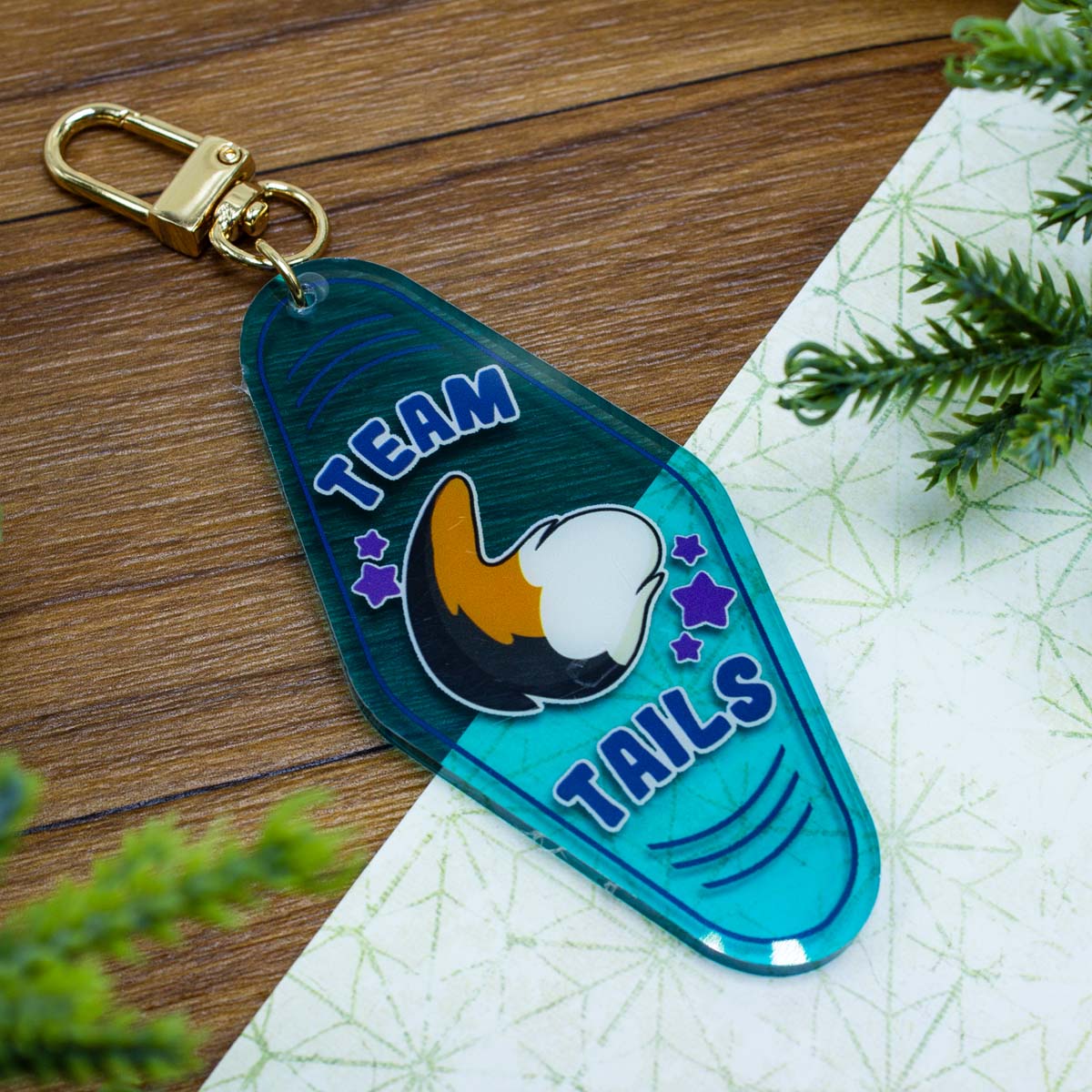 Team Tails Acrylic Motel Keychain