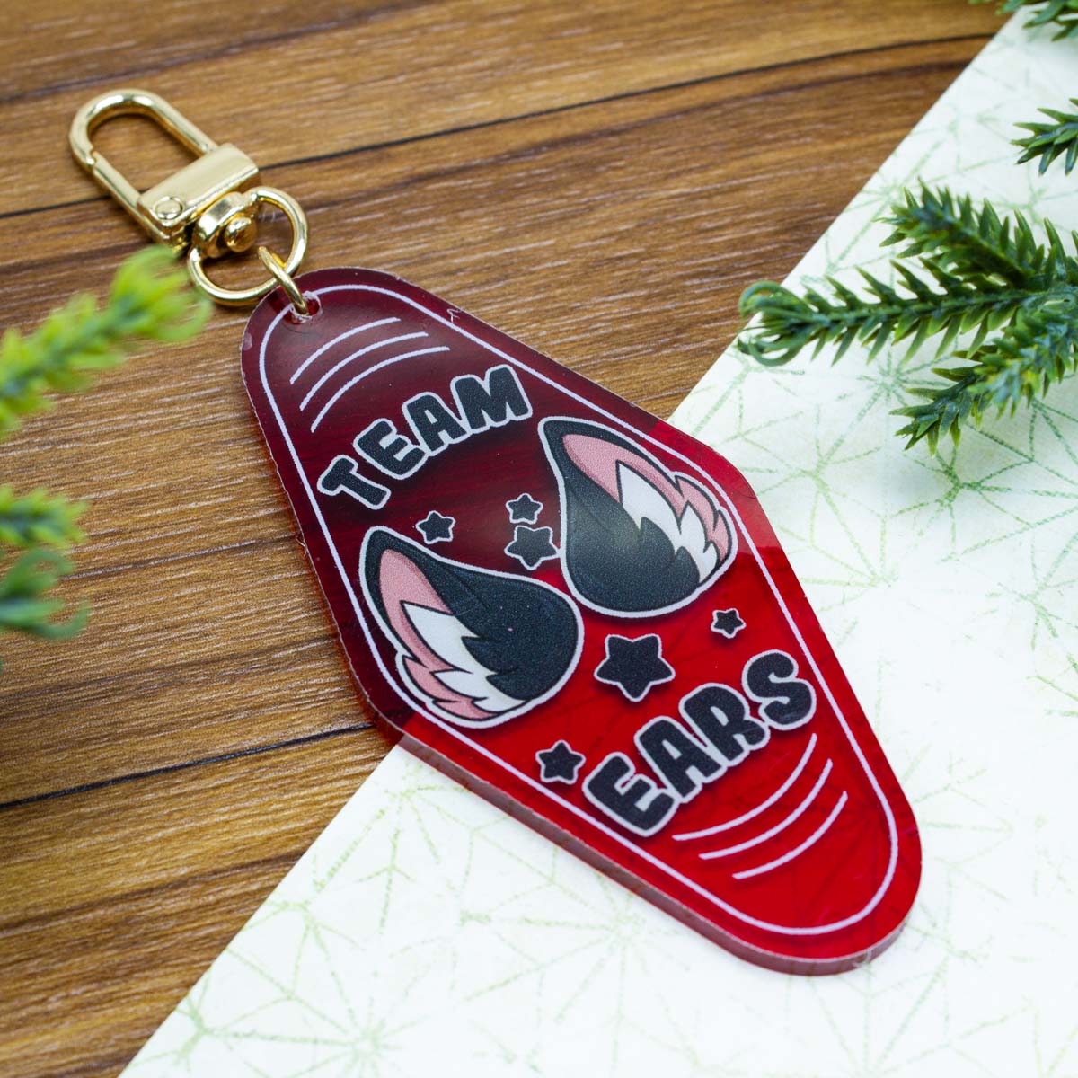 Team Ears Acrylic Motel Keychain