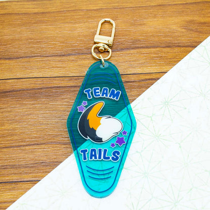 Team Tails Acrylic Motel Keychain