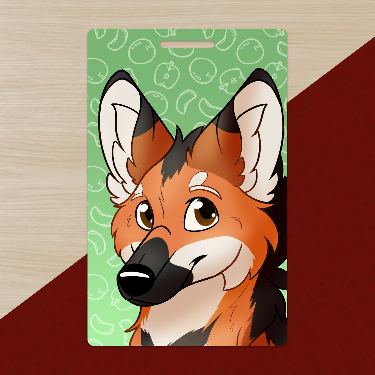 Maned Wolf PVC Luggage Tag