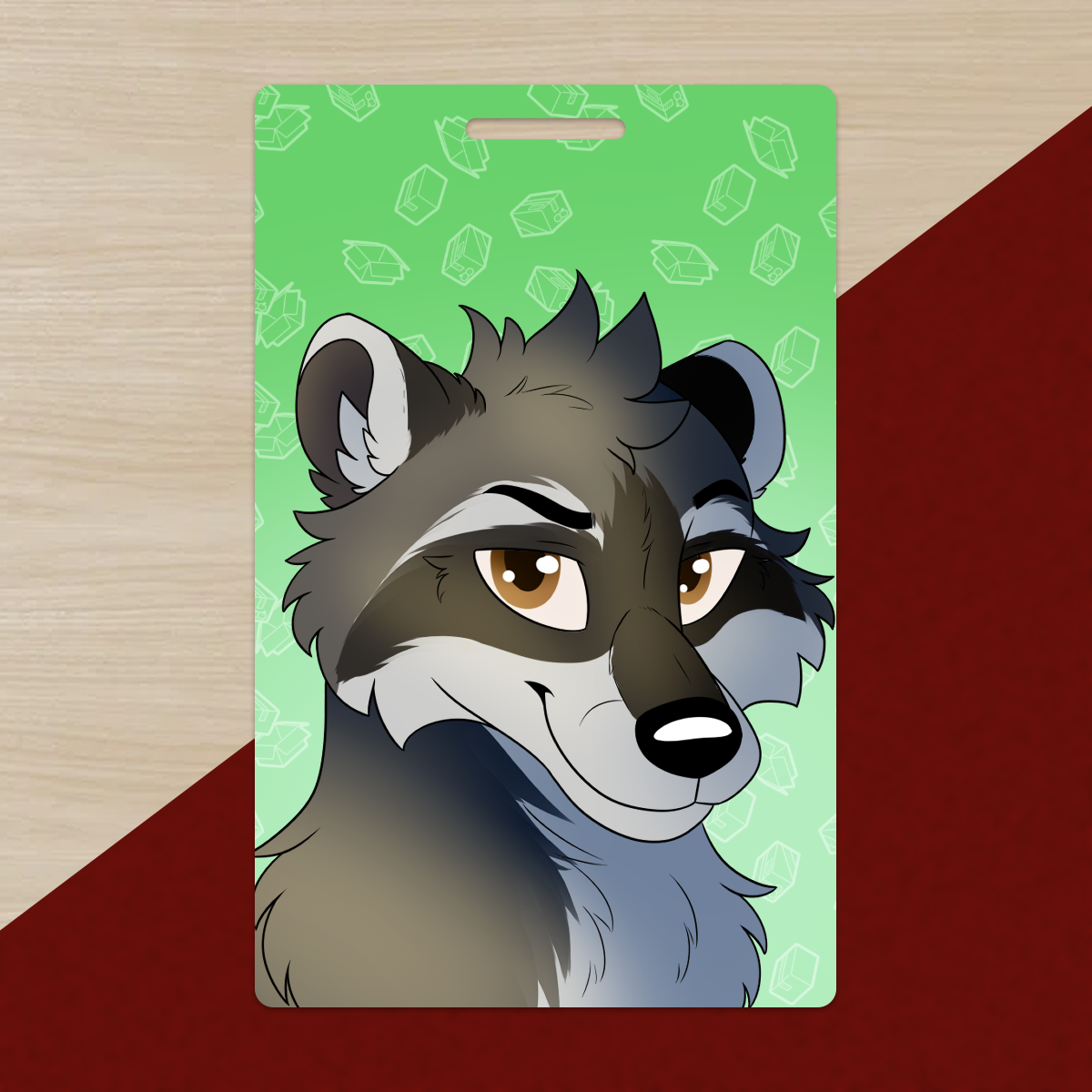 Raccoon PVC Luggage Tag