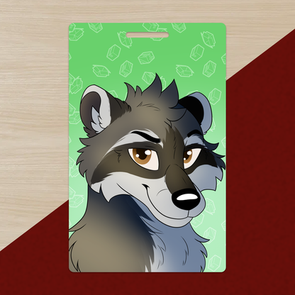 Raccoon PVC Luggage Tag